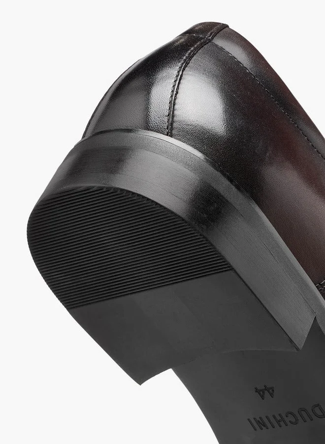 DUCHINI Men Leather Lace-Up Derby Shoes